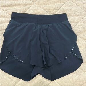 Lululemon Athletica fast & free navy blue Shorts Lightweight Elastic Waist